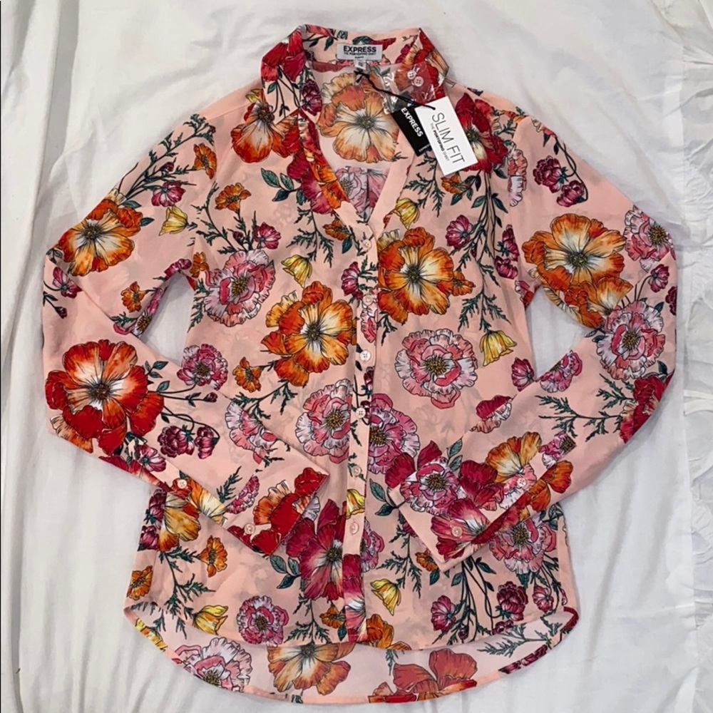 Express Portofino Slim Fit Floral Print